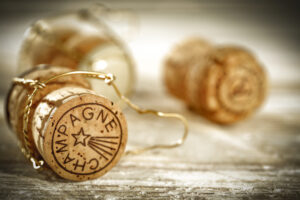 champagne cork and winter time